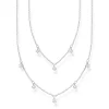 Halsband dubbelt silver med vita stenar – KE2072-051-14 (MEGA KAMPANJ)>Thomas Sabo Outlet