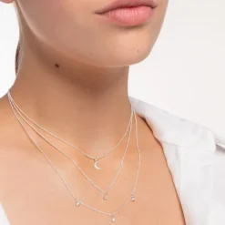 Halsband Dubbelt silver med vita stenar – KE2078-051-14>Thomas Sabo Hot