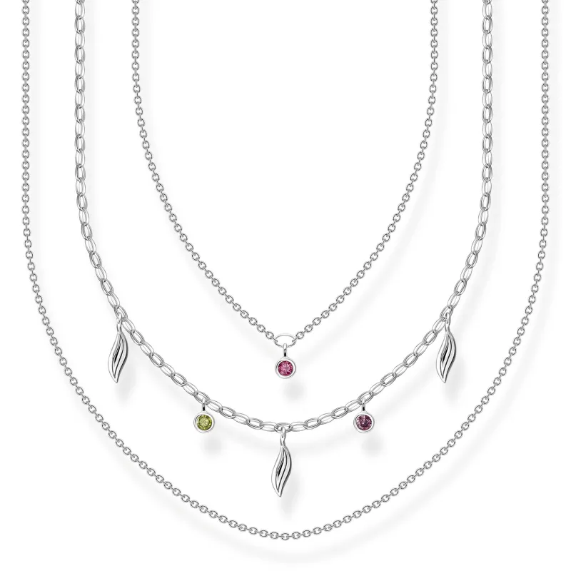 Halsband Layering Blad Silver – KE2088-640-7>Thomas Sabo Clearance