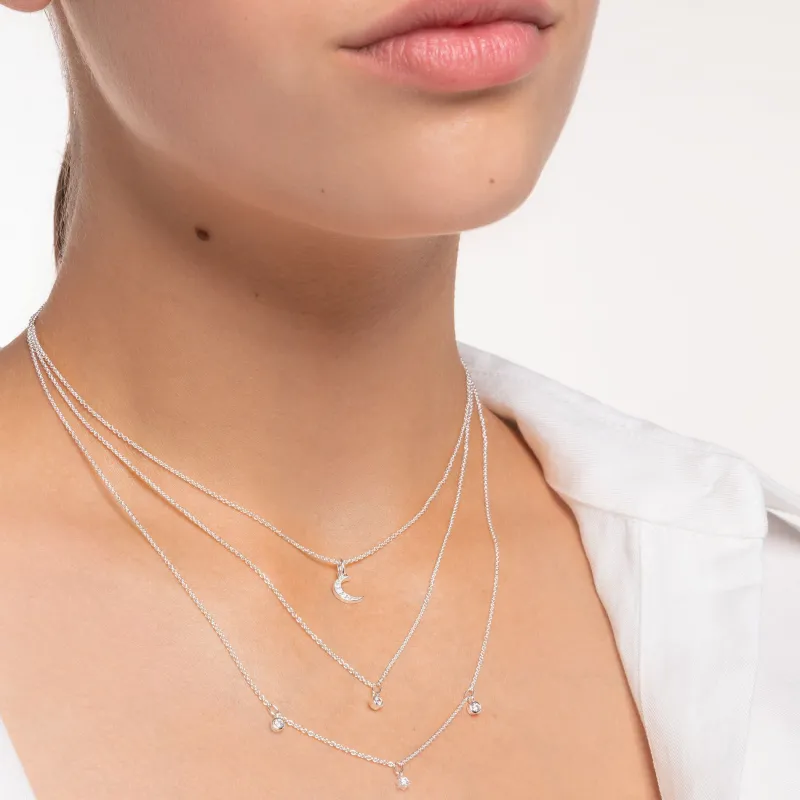 Halsband Måne Pavé Silver – KE2050-051-14>Thomas Sabo Sale