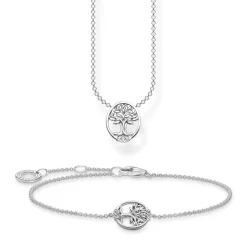 Halsband Tree of Love med vita stenar silver – KE2126-051-14><noscript><img width=