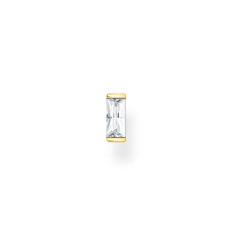 Individuellt Stiftörhängen Baguette Vit Sten Guld – H2185-414-14>Thomas Sabo New
