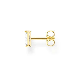 Individuellt Stiftörhängen Baguette Vit Sten Guld – H2185-414-14>Thomas Sabo New