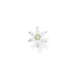 Individuellt Stiftörhängen Blomma Vit Stenar Guld – H2196-414-14>Thomas Sabo Hot