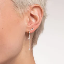 Individuellt Stiftörhängen Vita Stenar Silver – H2132-051-14>Thomas Sabo Clearance