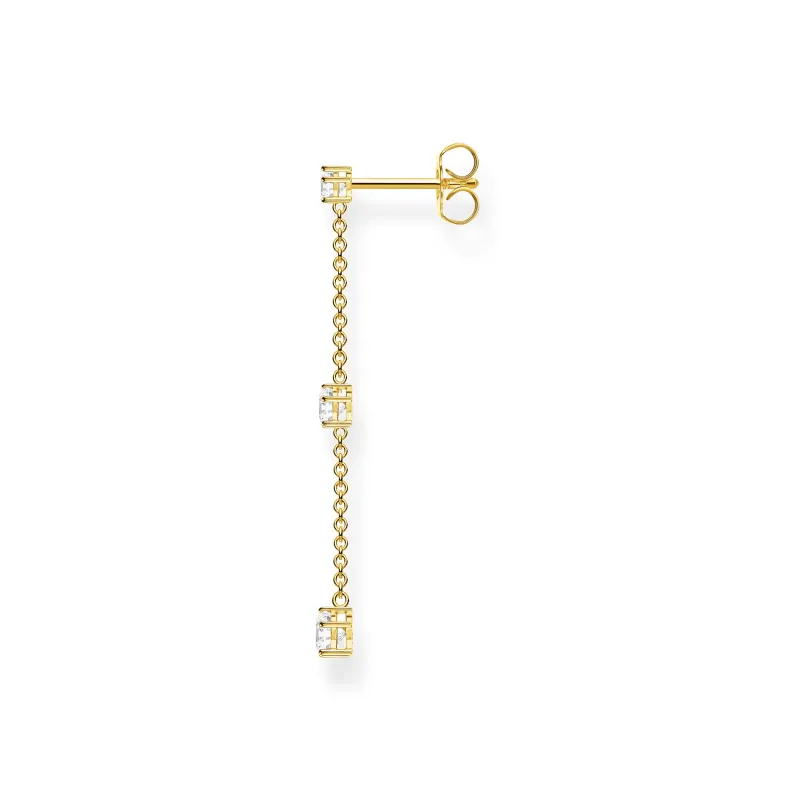 Individuellt Örhängen Vita Stenar Guld – H2150-414-14>Thomas Sabo Online