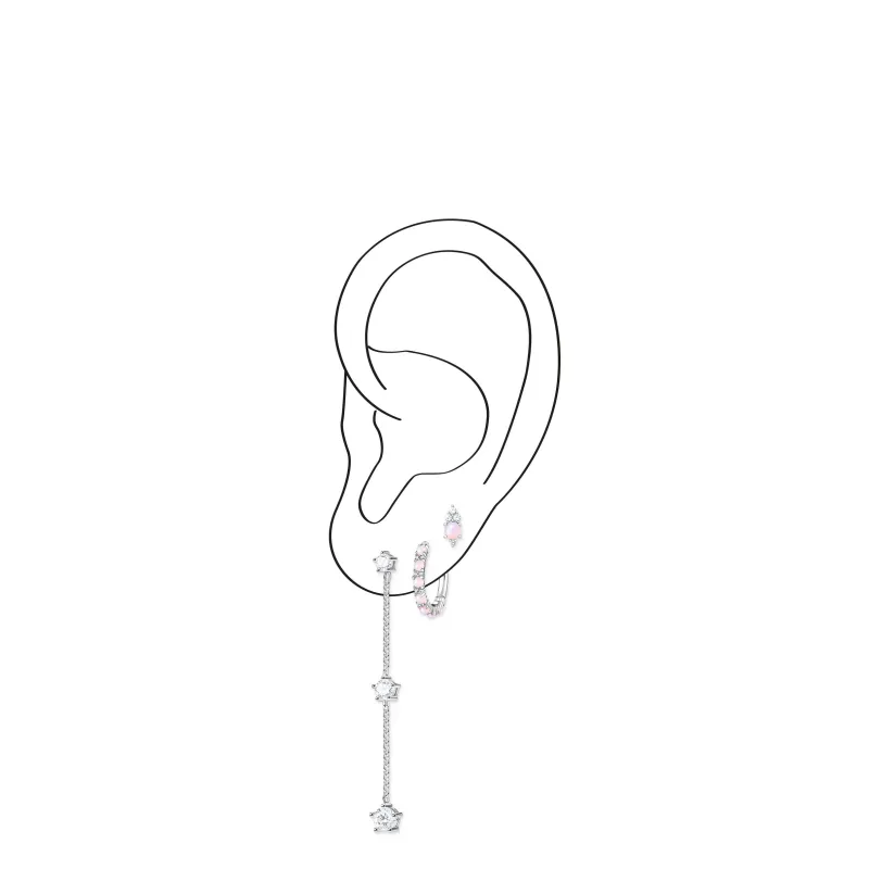 Individuellt Örhängen Vita Stenar Guld – H2150-414-14>Thomas Sabo Online
