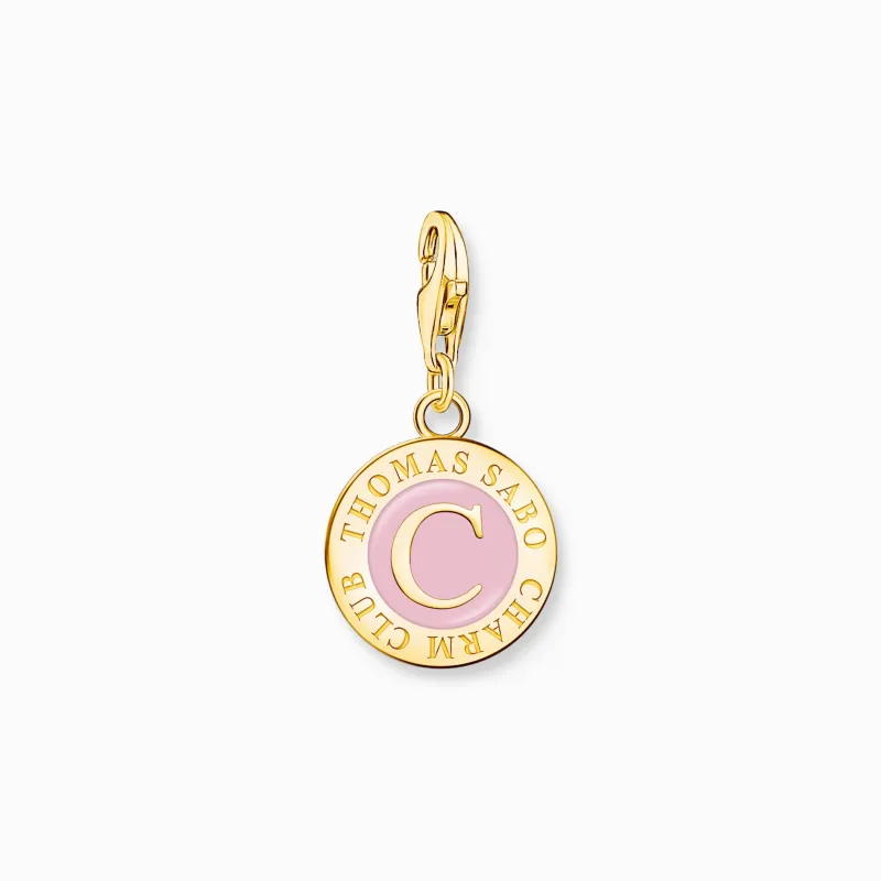 Ledamot Charm rosa Charmista Coin guldpläterad>Thomas Sabo Sale