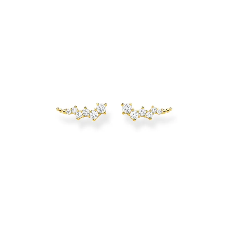 Örhängen Öronklättrare Vita Stenar Guld – H2157-414-14>Thomas Sabo