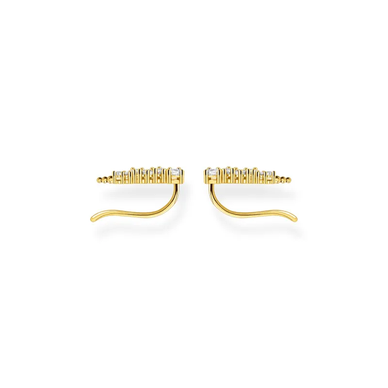 Örhängen Öronklättrare Vita Stenar Guld – H2157-414-14>Thomas Sabo