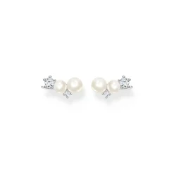 Örhängen öronklättrare pärlor med vita stenar silver – H2211-167-14>Thomas Sabo Outlet