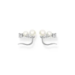 Örhängen öronklättrare pärlor med vita stenar silver – H2211-167-14>Thomas Sabo Outlet