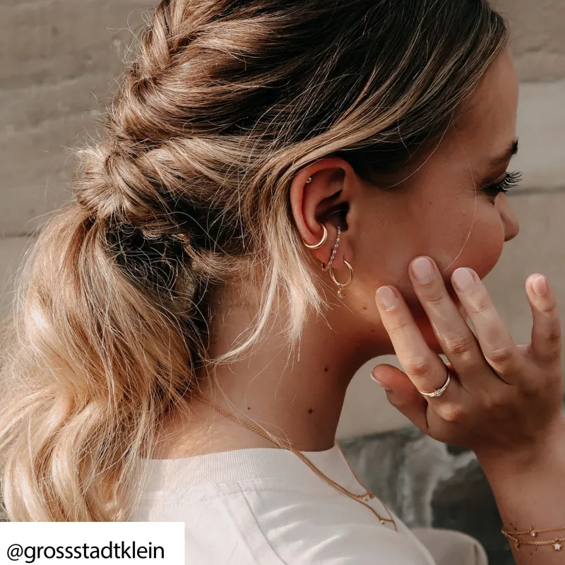 Stiftörhängen individuellt vit sten guld – H2136-414-14>Thomas Sabo Online
