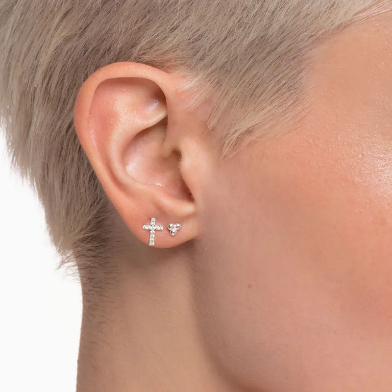 Stiftörhängen Individuellt Kors Silver – H2131-051-14>Thomas Sabo Sale