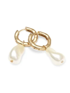 YLVA LI Bertha Pearl Light Champagne Guld 6022>Örhängen Outlet