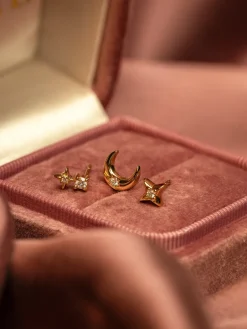 YLVA LI Diamond Moon – Gold 8741>Örhängen Outlet