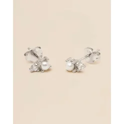 YLVA LI Diamond Pearl Stud Örhängen – Silver 8712>Signature Diamond Collection Clearance