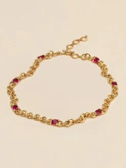 YLVA LI Embla Avantgarde Ruby – Guld>Halsband