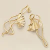 YLVA LI Embla Leaf Crystal – Guld>Örhängen Discount