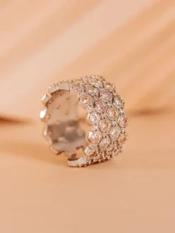 YLVA LI Halo Pink Champagne Ring Silver 3033><noscript><img width=