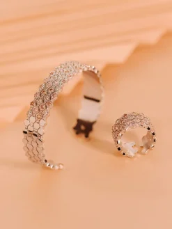 YLVA LI Halo Pink Champagne Ring Silver 3033><noscript><img width=