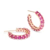 YLVA LI Julien Pink Ruby Guld 6091>Örhängen