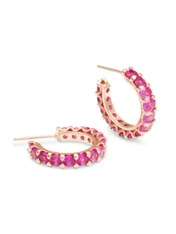YLVA LI Julien Pink Ruby Guld 6091>Örhängen