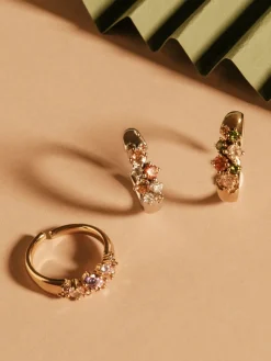 YLVA LI Meadow ring Champagne – Silver>Ringar