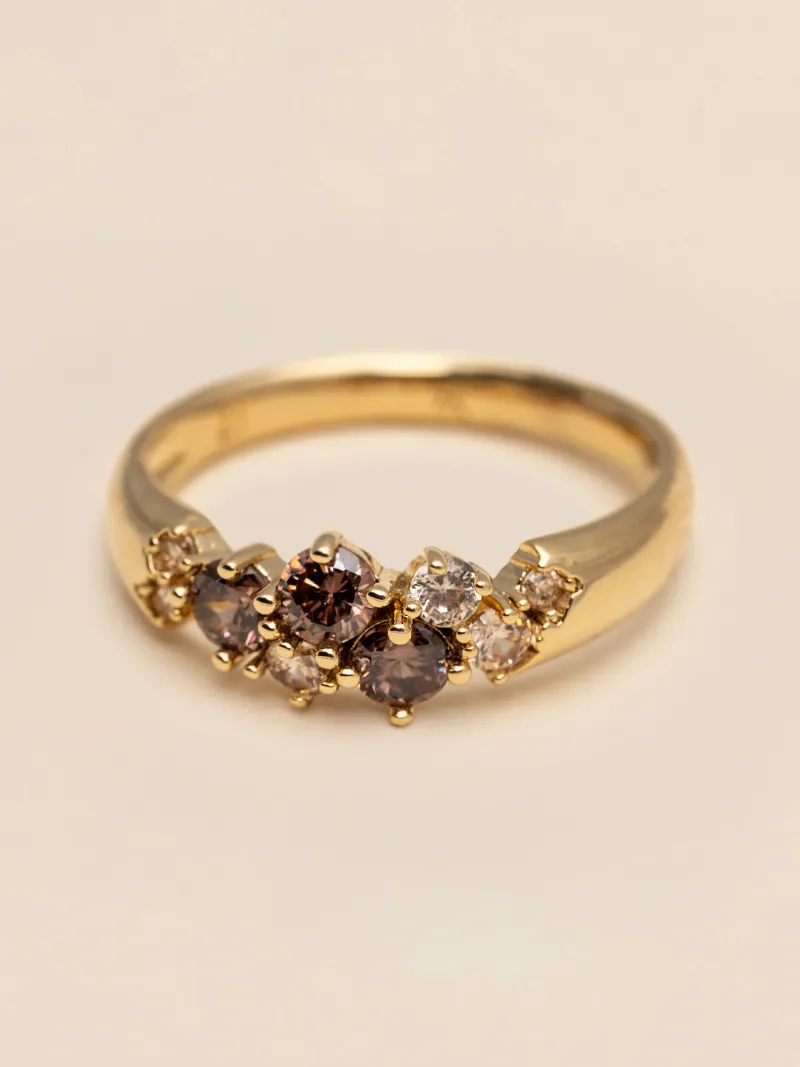 YLVA LI Meadow Ring Chestnut – Guld>Ringar Hot
