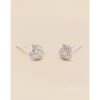 YLVA LI Pave Heart Diamond Örhängen – Silver 8652>Signature Diamond Collection Clearance