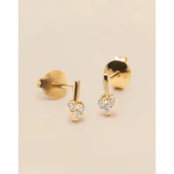 YLVA LI Petite Diamond Heart Örhängen – Gold 8731>Signature Diamond Collection Discount