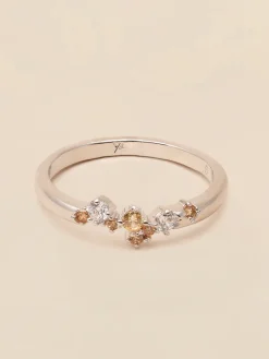 YLVA LI Petite Meadow ring Champagne – Silver>Ringar Clearance
