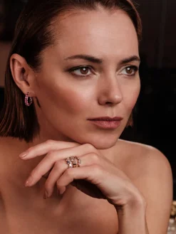 YLVA LI Petite Meadow ring Champagne – Silver>Ringar Clearance