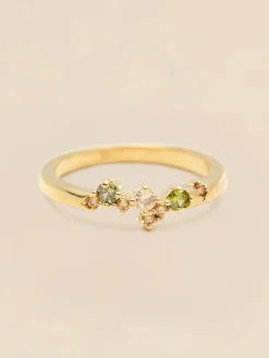 YLVA LI Petite Meadow Ring Peridot – Guld>Ringar